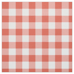 Klassisches orange und weißer Gingham-kariertes Stoff