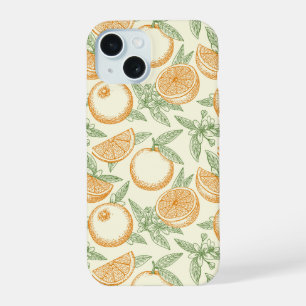 Klassisches Orangenfruchtmuster iPhone 15 Hülle