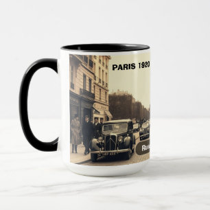 Klassisches Paris Straßenszene Eiffelturm 1920er J Tasse