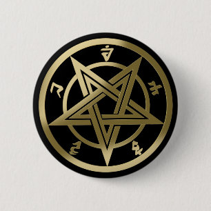 Klassisches Pentagramm Button