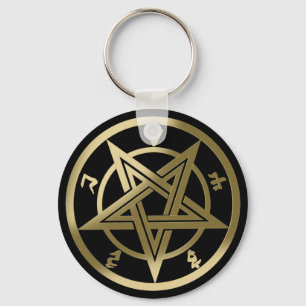 Klassisches Pentagramm Schlüsselanhänger