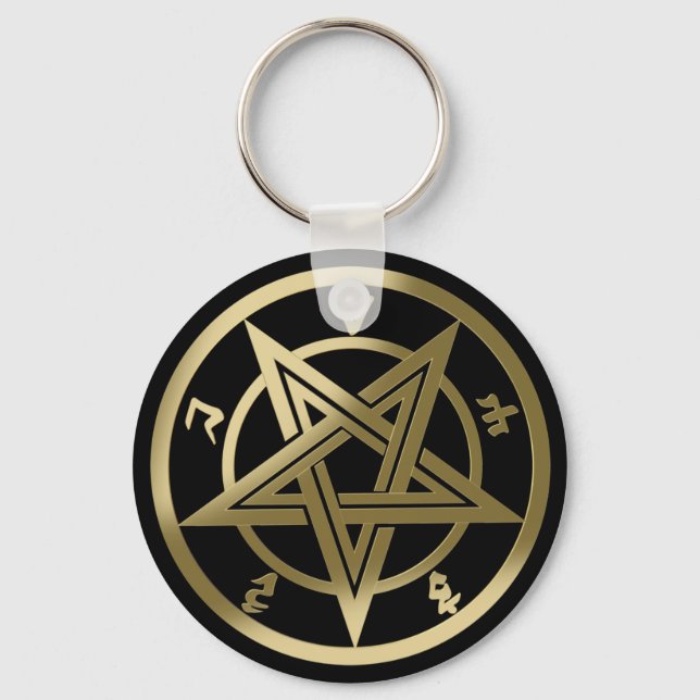 Klassisches Pentagramm Schlüsselanhänger (Vorderseite)