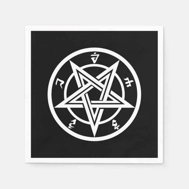 Klassisches Pentagramm Serviette (Vorderseite)