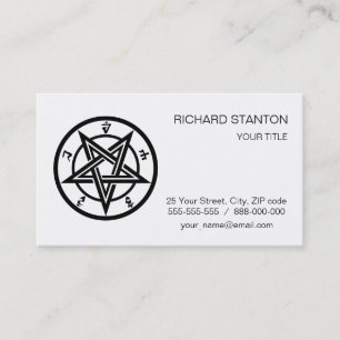 Klassisches Pentagramm Visitenkarte