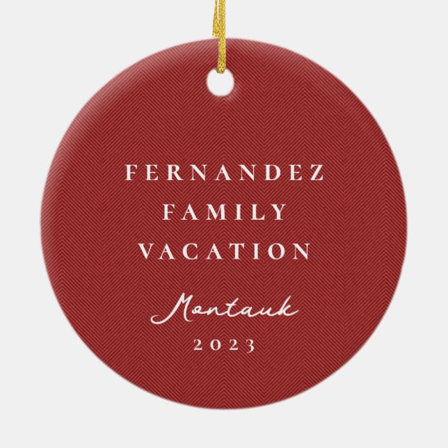 Klassisches personalisiertes Foto Keramik Ornament (Hinten)