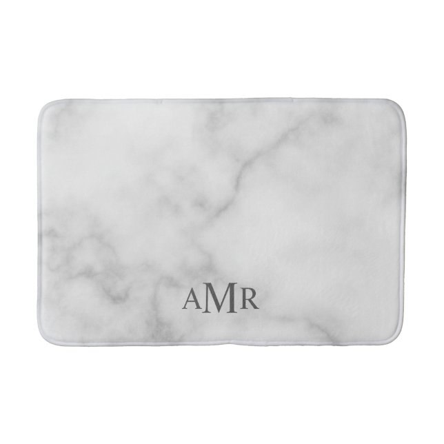 Klassisches Personalisiertes Monogramm Badematte (Vorderseite)