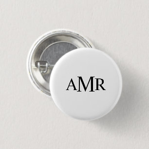 Klassisches Personalisiertes Monogramm Button