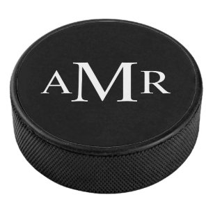 Klassisches Personalisiertes Monogramm Eishockey Puck