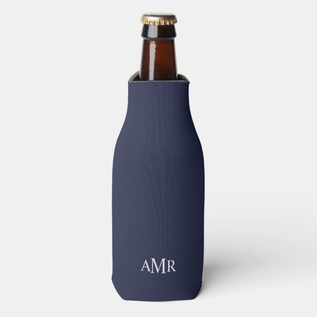 Klassisches Personalisiertes Monogramm Flaschenkühler (Flaschenvorderseite)