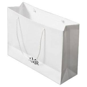 Klassisches Personalisiertes Monogramm Große Geschenktüte