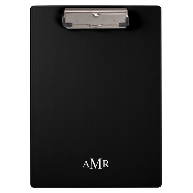 Klassisches Personalisiertes Monogramm Klemmbrett (Vorderseite)