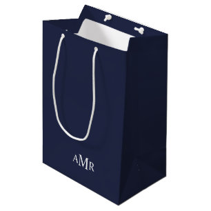 Klassisches Personalisiertes Monogramm Mittlere Geschenktüte