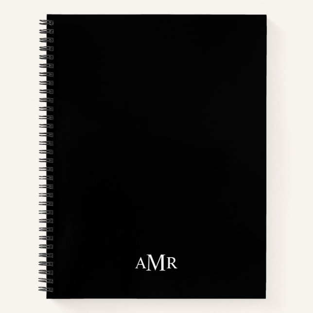 Klassisches Personalisiertes Monogramm Notizbuch (Vorderseite)