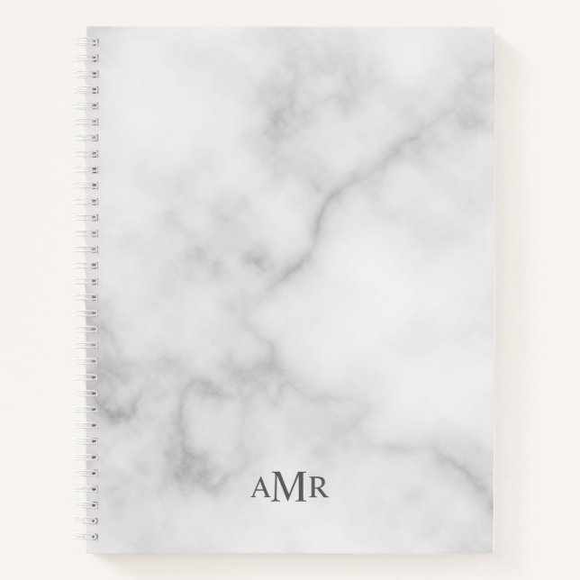 Klassisches Personalisiertes Monogramm Notizbuch (Vorderseite)