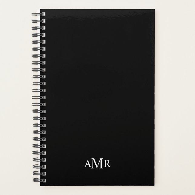 Klassisches Personalisiertes Monogramm Planer (Vorderseite)