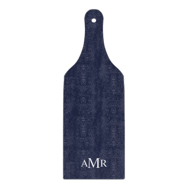 Klassisches personalisiertes Monogramm Schneidebrett (Vorderseite)