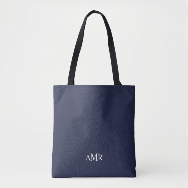 Klassisches Personalisiertes Monogramm Tasche (Vorderseite)