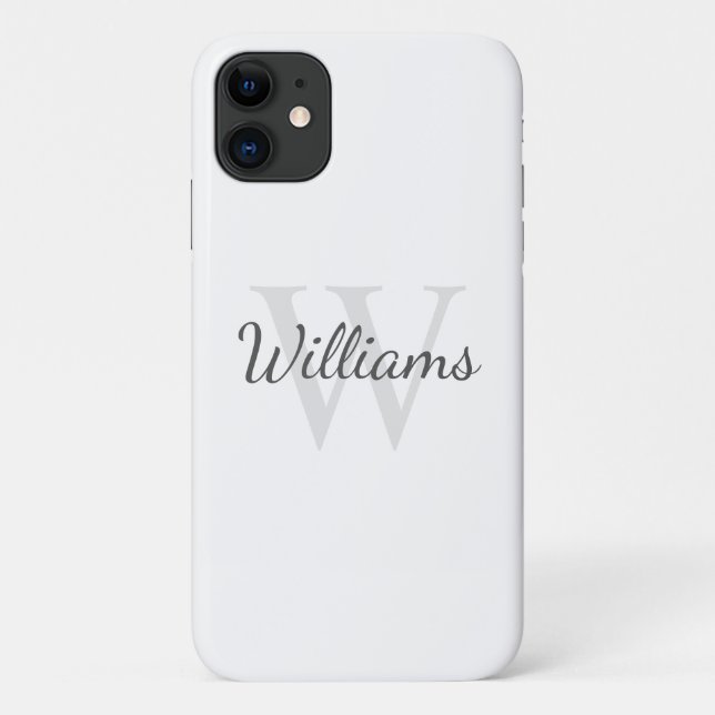 Klassisches Personalisiertes Monogramm und Name Case-Mate iPhone Hülle (Rückseite)