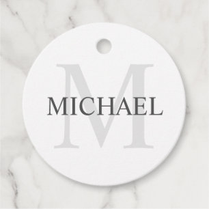 Klassisches Personalisiertes Monogramm und Name Geschenkanhänger