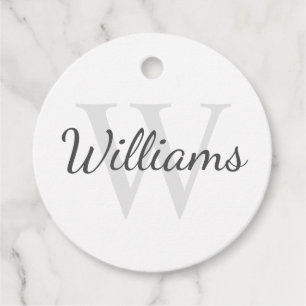 Klassisches Personalisiertes Monogramm und Name Geschenkanhänger