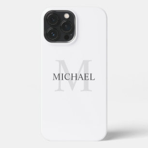Klassisches Personalisiertes Monogramm und Name iPhone 13 Pro Max Hülle