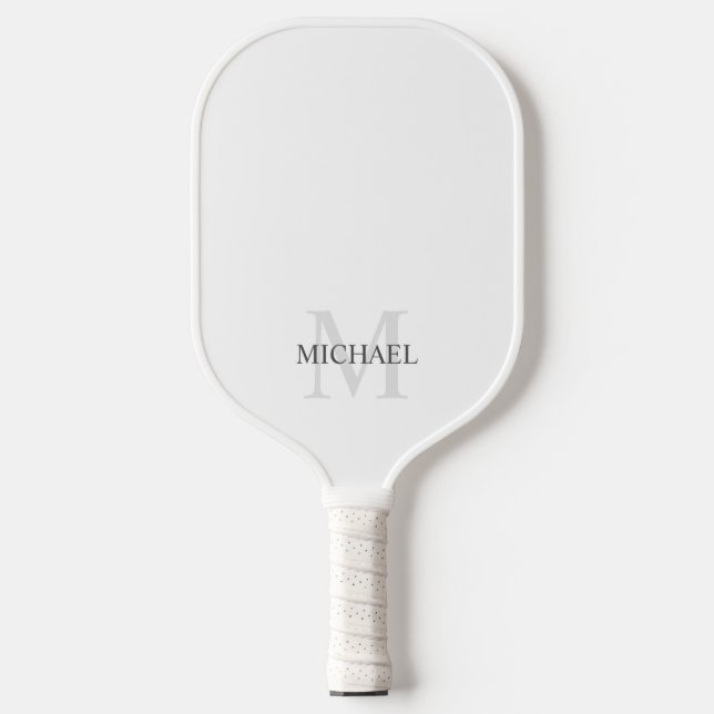 Klassisches Personalisiertes Monogramm und Name Pi Pickleball Schläger (Vorderseite)