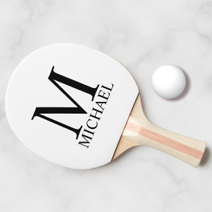Klassisches Personalisiertes Monogramm und Name Pi Tischtennis Schläger