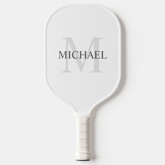 Klassisches Personalisiertes Monogramm und Name Pickleball Schläger (Vorderseite)