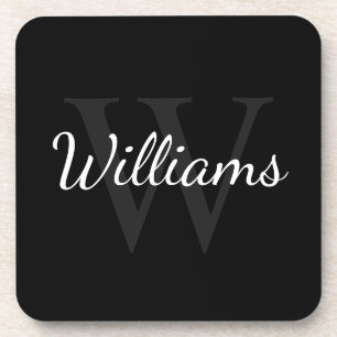Klassisches Personalisiertes Monogramm und Name Sc Getränkeuntersetzer