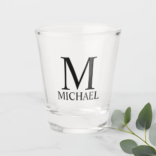 Klassisches Personalisiertes Monogramm und Name Sh Schnapsglas