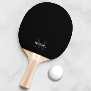Klassisches Personalisiertes Monogramm und Name Tischtennis Schläger