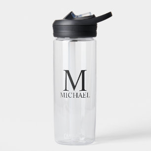 Klassisches Personalisiertes Monogramm und Name Trinkflasche