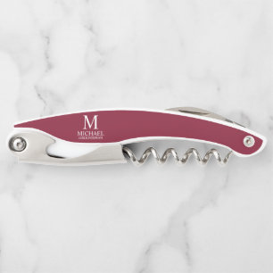 Klassisches personalisiertes Patenmonogramm und Na Kellnermesser