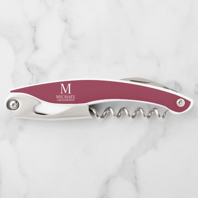 Klassisches personalisiertes Patenmonogramm und Na Kellnermesser (Vorderseite)