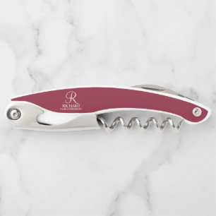 Klassisches personalisiertes Patenmonogramm und Na Kellnermesser