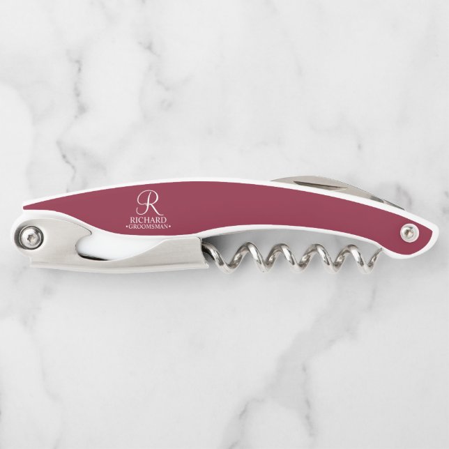 Klassisches personalisiertes Patenmonogramm und Na Kellnermesser (Vorderseite)