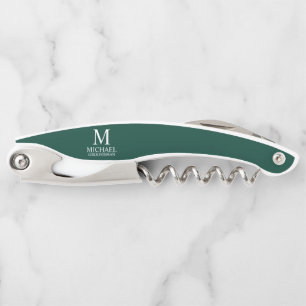 Klassisches personalisiertes Trauzeuge-Monogramm u Kellnermesser