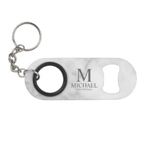 Klassisches personalisiertes Trauzeuge-Monogramm u Mini Flaschenöffner