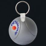 Klassisches Petanque Ball Design Schlüsselanhänger<br><div class="desc">Lieblich Petanque Key Kette für Liebhaber des Spiels. Dieser metallische Bouleball ist eines meiner Lieblingsdesigns,  da er einen sehr zeitgenössischen Aspekt zeigt. Praktisch,  diese Schlüsselkette ist ein Muss im Haus für die Schlüssel haben.</div>