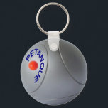 Klassisches Petanque Ball Design Schlüsselanhänger<br><div class="desc">Lieblich Petanque Key Kette für Liebhaber des Spiels. Dieser metallische Bouleball ist eines meiner Lieblingsdesigns,  da er einen sehr zeitgenössischen Aspekt zeigt. Praktisch,  diese Schlüsselkette ist ein Muss im Haus für die Schlüssel haben.</div>