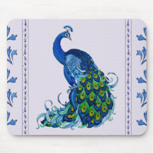 Klassisches Pfauendesign Mousepad