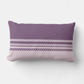 Klassisches Pflaumen-Mauve-Rosa mit Streifen-Zierk Lendenkissen