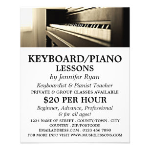 Klassisches Piano, Keyboard, Klavierunterricht Flyer