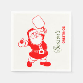 Klassisches Pickleball Weihnachten Serviette