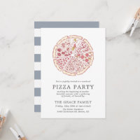Klassisches Pizza-Party | Blaue Streifen aus Schie