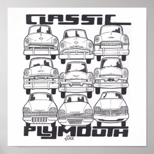 KLASSISCHES PLYMOUTH POSTER