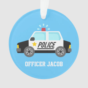 Klassisches Polizeiauto mit Sirene für das Jungenz Ornament