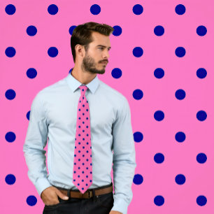 Klassisches Polka-Dots-Muster auf Hot Pink Krawatte