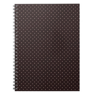 Klassisches Polka-Punkt-Muster, Braun, Boho-Polka- Notizblock