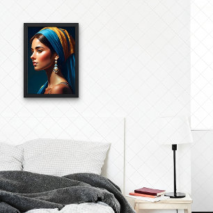 Klassisches Portrait der eleganten Dame   Vintag Poster